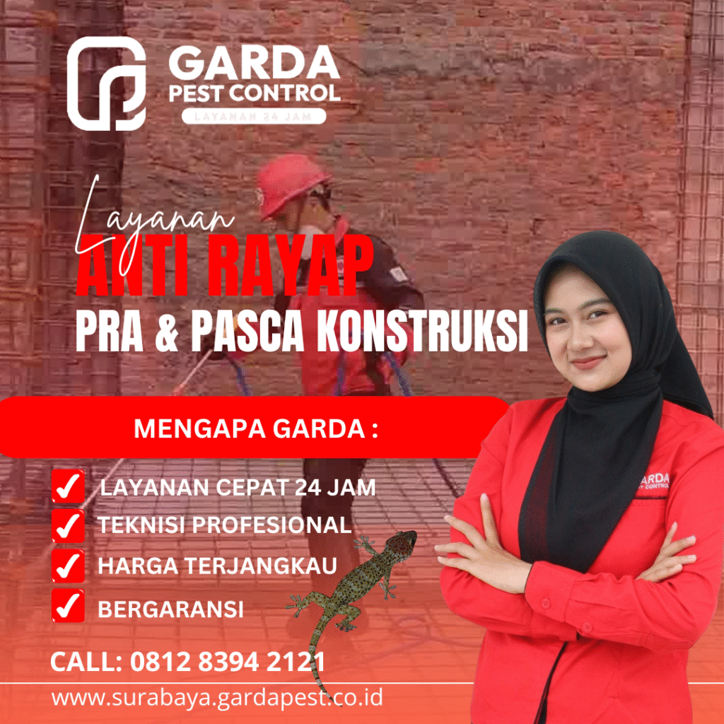Jasa Basmi Rayap di Surabaya Pra dan Pasca Konstruksi Terbaik