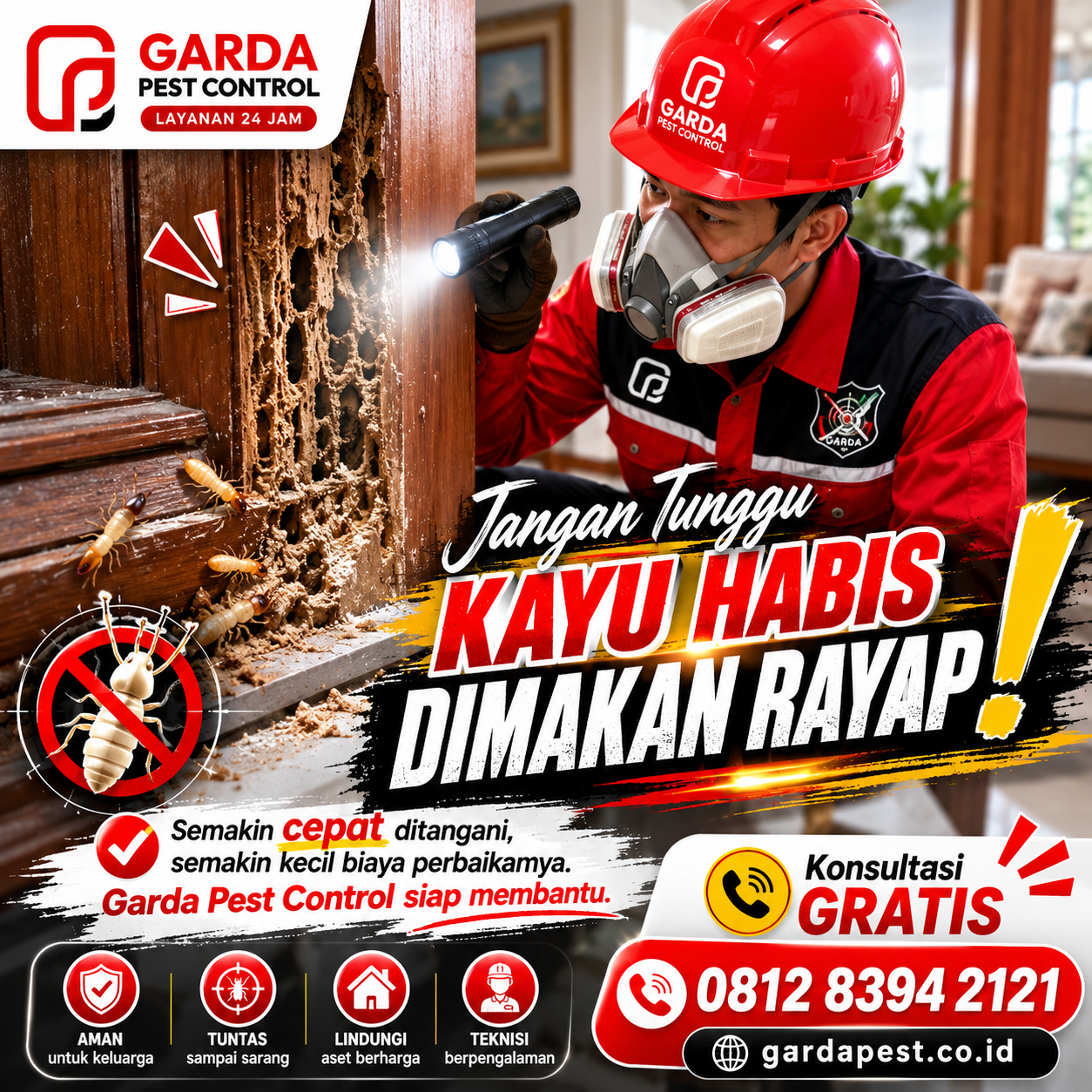 Jasa Pembasmi Rayap di Surabaya Berkualitas Premium