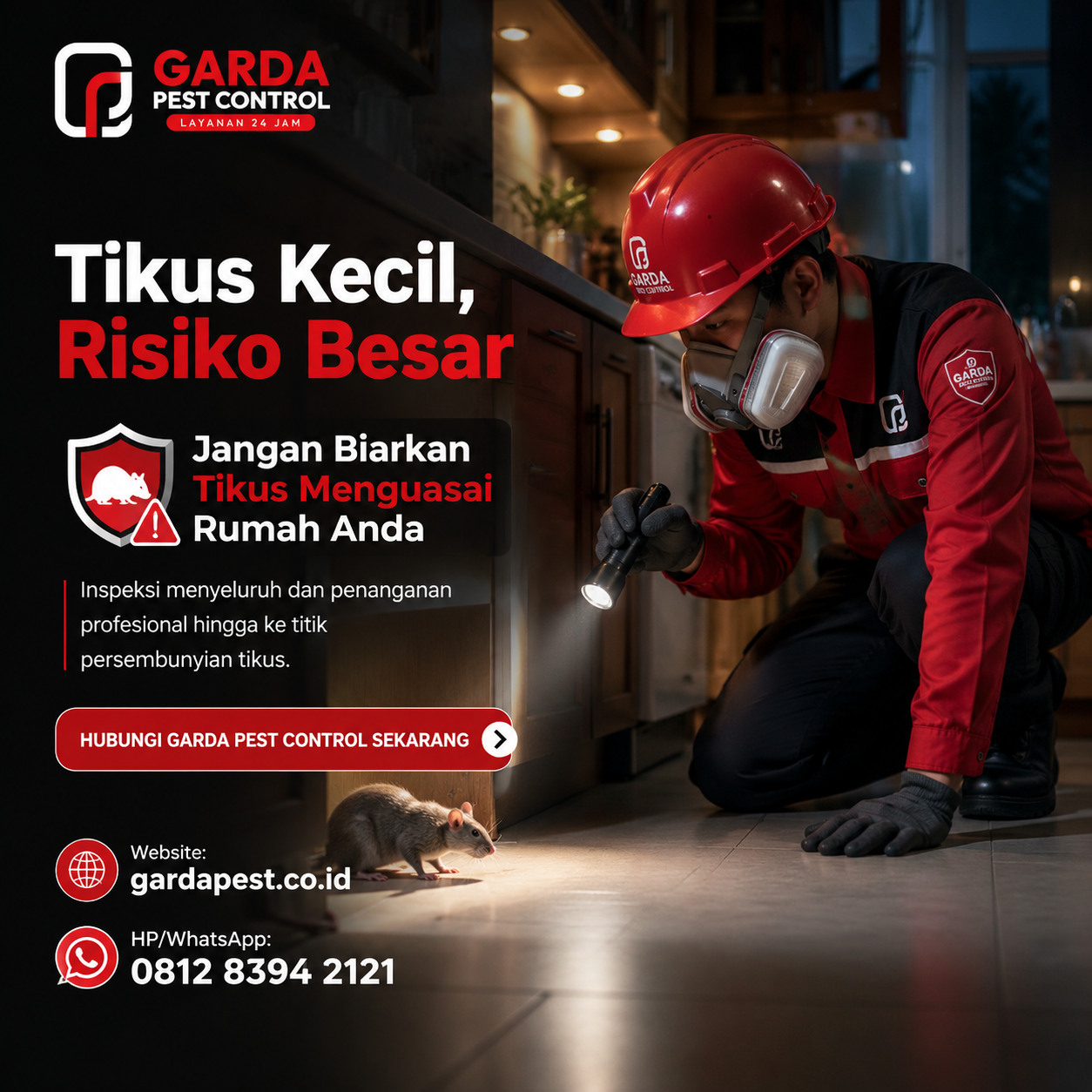 Jasa Pembasmi Tikus untuk Restoran dan Gudang Surabaya Garda Pest Control
