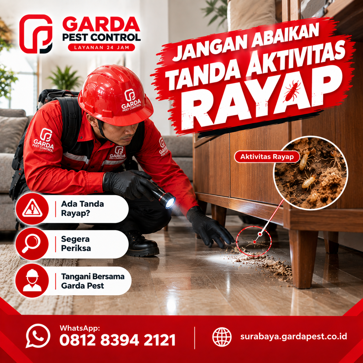 Biaya Jasa Anti Rayap Per Meter di Surabaya untuk Rumah dan Gedung