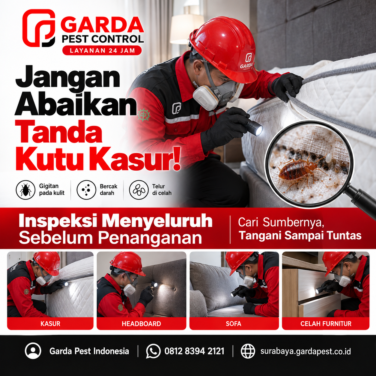 Jasa Pembasmi Kutu Kasur Terdekat di Surabaya Bergaransi